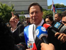 Juan Carlos Varela refirió el tema durante su informe a la nación. EFE / A. Bolivar