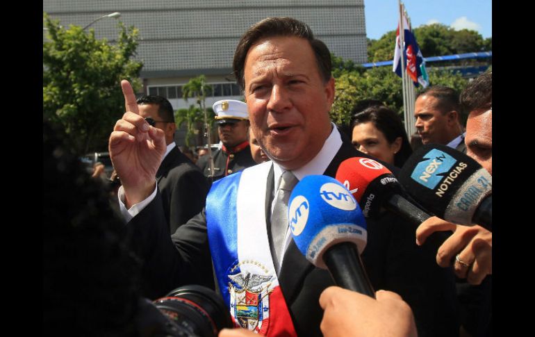 Juan Carlos Varela refirió el tema durante su informe a la nación. EFE / A. Bolivar