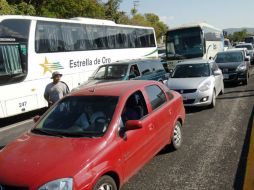 Caminos y Puentes Federales informó que hay tránsito lento con dirección al DF debido al regreso de vacacionistas. NTX / ARCHIVO