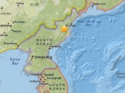 El epicentro del sismo se ubico al noreste de Corea del Norte, muy cerca del emplazamiento de pruebas nucleares de Kilju. ESPECIAL / earthquake.usgs.gov