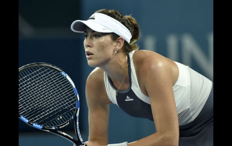 Garbiñe Muguruza dijo no estar preocupada por su dolor. AFP / S. Khan