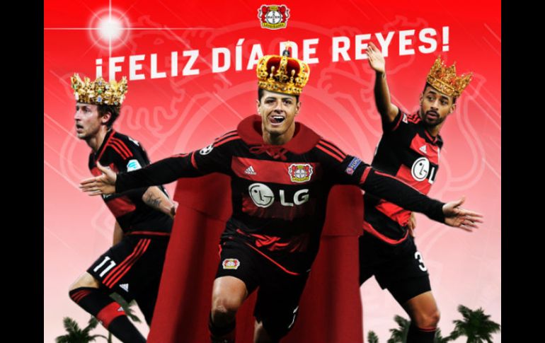 Javier, Kiessling y Bellarabi se caracterizaron. TWITTER / @bayer04fussball