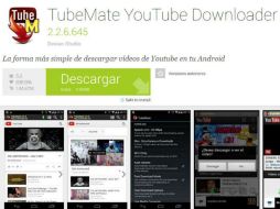 TubeMate, fue la más descargada durante el año. ESPECIAL / uptodown.com