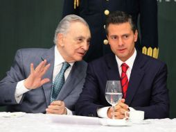 Imagen del secretario general de la CTM y el Presidente Peña Nieto. NTX / ARCHIVO