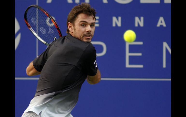 El número cuatro del ranking de la ATP, Stanislas Wawrinka, disparó 14 aces y sólo cayó siete puntos. AFP / A. Sankar