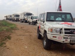 Los convoyes están organizados por el CICR, la Media Luna Roja Siria y el Programa Mundial de Alimentos (PMA) de la ONU. EFE / ESPECIAL