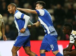 El goleador argelino Yacine Brahimi fue el autor del único gol de la tarde, al minuto 26. EFE /  J. Coelho