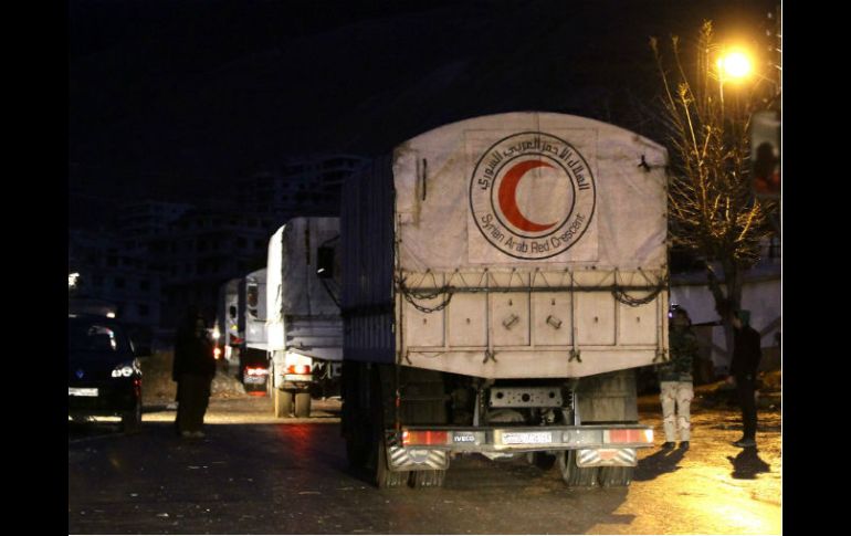 La ayuda humanitaria está llegando a Madaya a través de la Luna Árabe Roja siria, se espera el arribo de una clínica móvil. AFP / L. Beshara