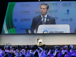 Peña participó en la inauguración de la Cumbre Mundial de la Energía del Futuro 2016. AFP / K. Sahib