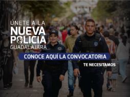 Quienes deseen pertenecer a la Policía de Guadalajara deberán pasar el proceso de admisión y las evaluaciones de control y confianza. TWITTER / @GuadalajaraGob