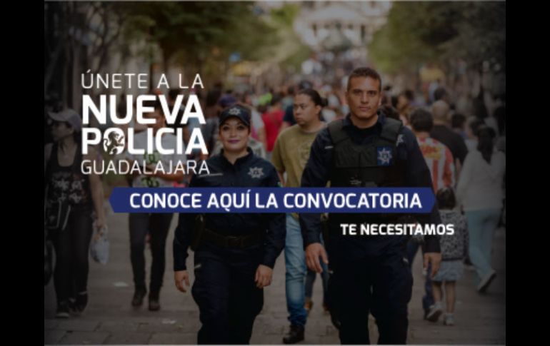 Quienes deseen pertenecer a la Policía de Guadalajara deberán pasar el proceso de admisión y las evaluaciones de control y confianza. TWITTER / @GuadalajaraGob