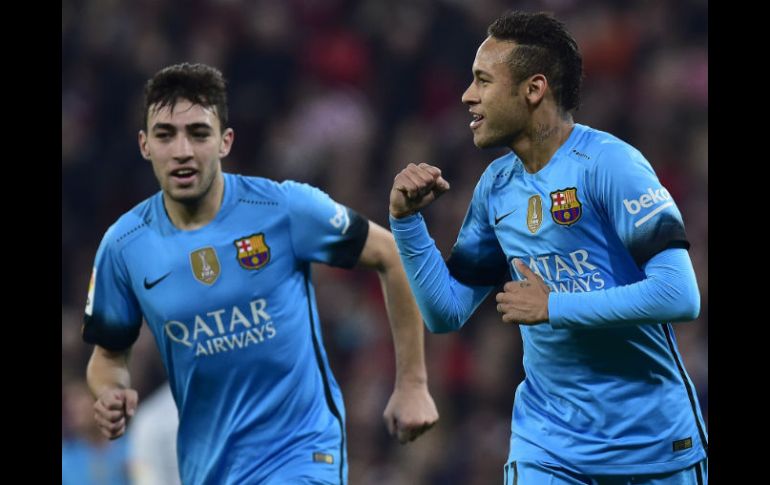 Munir El Haddadi y Neymar Jr marcaron los dos tantos. AP / A. Barrientos