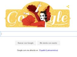 En el 'doodle' se muestra a la artista española en toda la actitud del baile flamenco. ESPECIAL / google.com