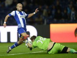 El centrocampista André André recibió un pase de Miguel Layún que aprovechó para hacer posible el único gol del encuentro. AFP / M. Riopa