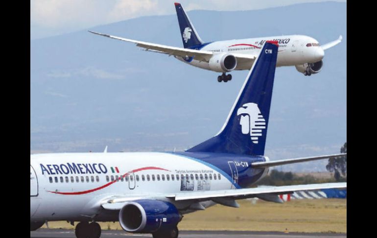 La flota de Aeroméxico y Aeroméxico Connect es de 130 aeronaves. EL FINANCIERO ARCHIVO  /