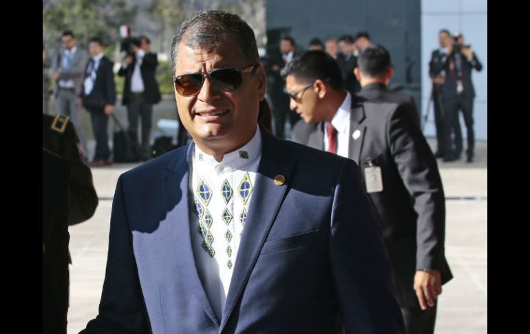 Rafael Correa, presidente de turno de la Celac, propone la creación de una misión de cancilleres para viajar a Haití. AFP / J. Cevallos