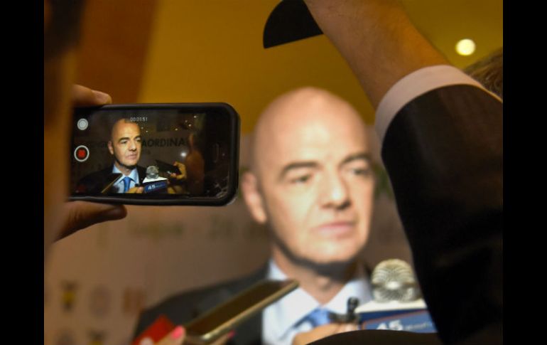 Gianni Infantino también ha recibido soporte de la CONCACAF. AFP / N. Duarte