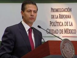 Enrique Peña Nieto promulga la reforma política del DF, con lo que se da paso a la Ciudad de México como entidad federativa. YOUTUBE / Gobierno de la República