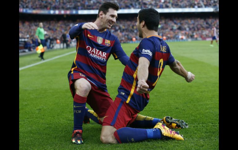 El argentino Lionel Messi y el uruguayo Luis Suárez volvieron a resultar decisivos para el Barcelona. AP / M. Fernandez