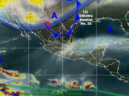 En cuanto a las temperaturas, se pronostican valores inferiores a -5 grados con heladas en las áreas montañosas. ESPECIAL / smn.cna.gob.mx