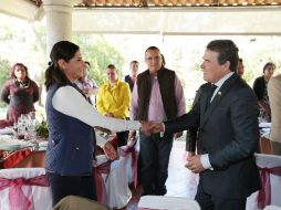 Juan Díaz de la Torre, presidente del Sindicato, estuvo de visita de trabajo en Guadalajara. ESPECIAL / snte.org.mx