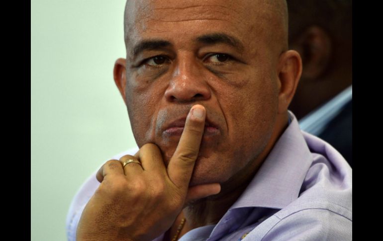 Miguel Martelly dejará el poder este domingo, sin la elección en las urnas de su sucesor. AFP / H. Retamal