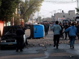 Autoridades de la delegación Iztapalapa permanecen atentas en la zona por cualquier situación que se presente. SUN / F. Ramírez