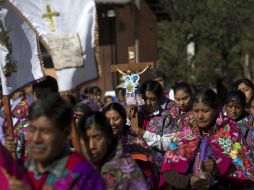 Señalan que en Chiapas el Papa ''unirá a los chiapanecos de todas las costumbres religiosas''. AP / E. Verdugo