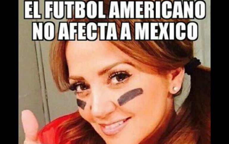 La imagen es acompañada por la frase 'el futbol americano no afecta a México pues porque es americano'. INSTAGRAM / andrelegarreta