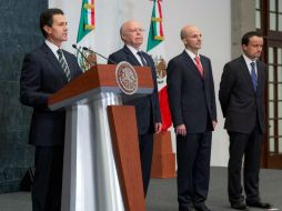 El presidente, Enrique Peña Nieto tomá protesta a los funcionarios. NTX /