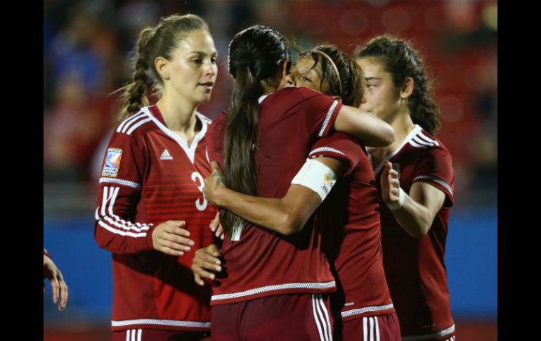 Maribel Domínguez marcó su hat-trick ante las boricuias. EFE /  R. Martinez