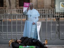 Todo listo, para recibir al Papa Francisco en tierra mexicana. AFP / P. Pardo