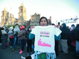 Fieles mexicano esperan al Santo Padre en el Zócalo de la capital mexicana. EL INFORMADOR / A. García