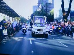 El Papa recorre Insurgentes, Eje 8, Eje Central, Reforma y Calzada de Guadalupe. TWITTER / @ConElPapa