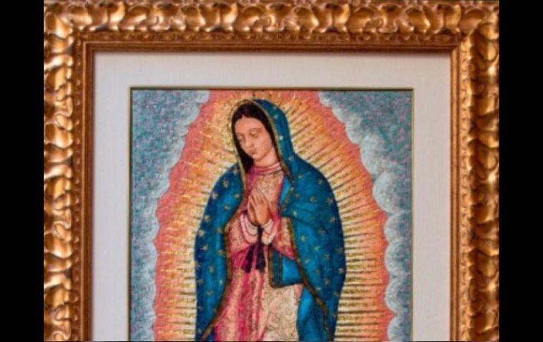 El mosaico de la Virgen de Guadalupe fue entregado en privado. TWITTER / @TweetingPriest