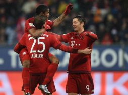 Dos de los goles fueron obra del polaco Robert Lewandowski y un tanto del alemán Thomas Müller. AFP / C. Stache