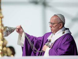 El Papa ofició una misa multitudinaria en El Caracal, Estado de México. EFE / A. Di Meo