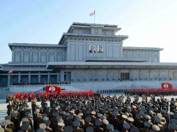 El lanzamiento del cohete se realizó en honor al exdictador Kim Jong-il. AFP /