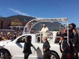 La recepción eclesiástica la encabezó el arzobispo de Tuxtla Gutiérrez. EFE / P. Martínez