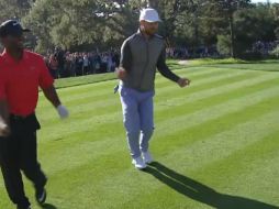 Los famosos coincidieron en el torneo californiano AT&T Pebble Beach National Pro-Am. YOUTUBE / PGA TOUR