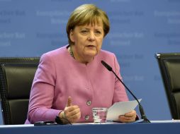 A juicio de Merkel, el acuerdo refleja que, cuando en la UE hay algo en juego, 'es capaz de buscar una solución'. AP / M. Meissner