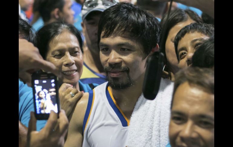 Pacquiao, de 37 años, no ha peleado desde su derrota el pasado mayo ante Floyd Mayweather. EFE / K. Tiblani