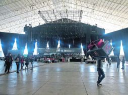 Escenario. Todo listo para que el público cante con la agrupación estadounidense. EL INFORMADOR / M. Vargas