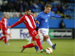 El conjunto andaluz se empleó a fondo para pasar a octavos de final y hacer valer la renta de 3-0 que logró en el partido de ida. EFE / S. Ekornesvaag