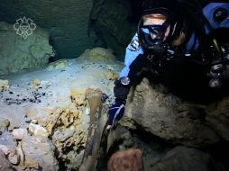 El esqueleto humano fue encontrado en el sitio arqueológico Hoyo Negro en Quintana Roo, en una cueva inundada. EFE / ARCHIVO