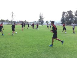 Los Rojinegros, durante su entrenamiento para este encuentro. TWITTER / @atlasfc