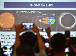 Los dirigentes del país musulmán más poblado del mundo, pidieron a los fieles que dediquen sus plegarias al eclipse. AFP / B. Ismoyo