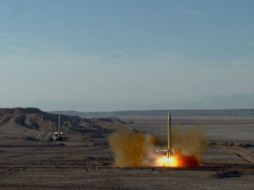 Fotografía de uno de los misiles al momento de su despegue. EFE / MINISTERIO DE DEFENSA DE IRÁN