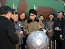 Es la primera vez que Corea del Norte ha divulgado públicamente sus supuestos diseños nucleares. AFP / KCNA