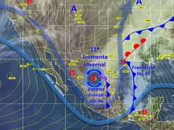 En el norte, noreste, occidente y centro del territorio nacional continuarán las temperaturas frías. ESPECIAL / smn.cna.gob.mx